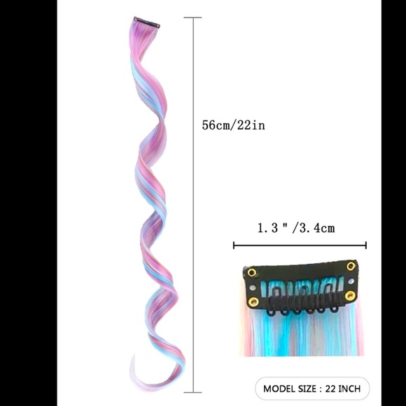 Easiest clip ins ever!!! 22 inch Cotton Candy Spirals!!! - Picture 4 of 6